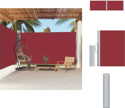 Produktbild von vidaXL Seitenmarkise Ausziehbar Rot 220x600 cm -  Sonnenschirme & Sonnenschutze