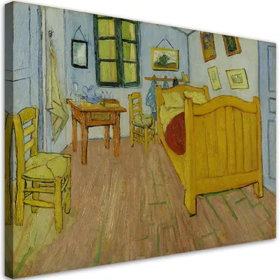 Immagine prodotto di Tela La camera di Van Gogh ad Arles 100x70 Feeby Quadro colorato per la parete pronto per essere appeso