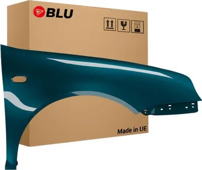 Zdjęcie produktu dla BLU Błotnik Premium pasujący do VW Volkswagen Golf IV 4 LC6X Prawy Niebieski OceanicGrün | 1997-2006 | Przedni Przód | Lakierowany | Gotowy do montażu | Ocynk