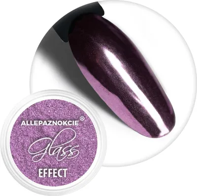 Produktbild von Nagelstaub mit Spiegeleffekt Glass Effect Allepaznokcie Lilac Nr. 6