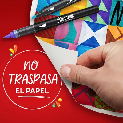 Imagen del producto de Sharpie 2201181, rotulador creativo ACRÍLICO, punta redonda, blister de 2 unidades
