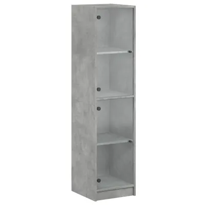 Produktbild von Highboard mit Glastüren Betongrau 35x37x142 cm