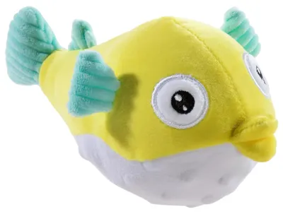 Produktbild von Anti Stress Kugelfisch Plüschtier mit Memory Foam, 15 cm