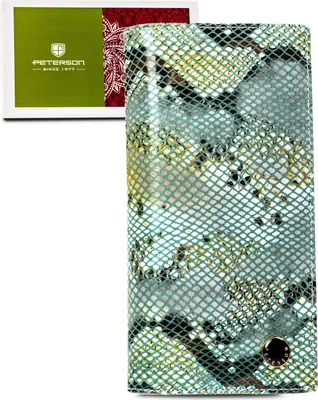 Obrázok produktu pre Peterson dámska peňaženka z prírodnej kože zelená RFID 19x10 cm