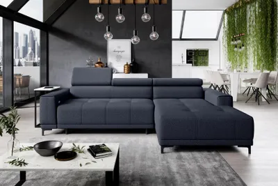 Image de Canapé d'angle Design Moderne Canapé d'angle L Forme Tissu Salon Canapé