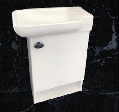 Produktbild von Badmöbel für Gäste Wc Kleine Bäder Unterschrank mit keramik Waschbecken  53x33 Badezimmer Möbel Kreabad