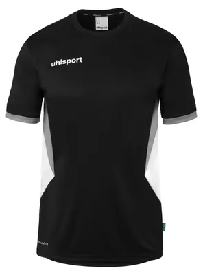 Zdjęcie produktu dla Koszulka Uhlsport Equipe 29 z krótkim rękawem – czarna/biała/szara, rozmiar: 152