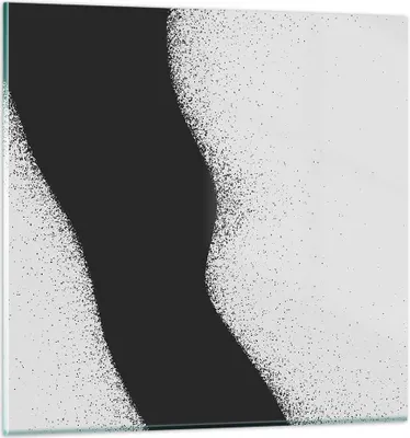 Produktbild von Bilder auf glas - Einteilig - Schwarz Staub Weiß - 70x70cm - Glasbilder - Wandbilder - Bilder - zum Aufhängen bereit - Wanddekoration aus Glas - Glas Bilder - Wandbild auf Glas - GAC70x70-4744