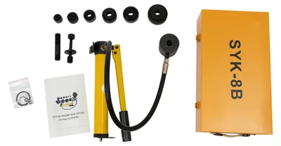 Productafbeelding van Hydraulische ponsmachine, 8 ton capaciteit, meerdere stempels, zwart