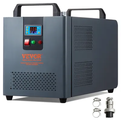 Produktbild von Przemysłowa chłodnica wodna VEVOR, KH-6000, 200 W przemysłowa chłodnica wodna z kompresorem, pojemność zbiornika wody 12 l, maks. przepływ 7,8 l/min, do chłodzenia maszyn