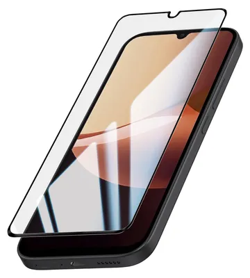 Productafbeelding van Avizar, gehard glas voor Xiaomi Redmi 17C, beschermt tegen krassen en stoten, zwart / transparant