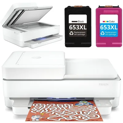 Produktbild von HP DeskJet Plus Advantage 6475 Farb-Multifunktionsdrucker + Tintenpatronen 653xl