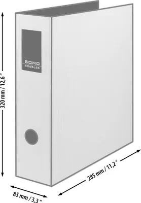 Image de Rössler - Classeurs S.O.H.O. format DIN A4, lot de 2, dimensions 32 x 28,5 x 8 cm, couleur noire