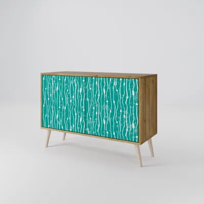 Produktbild von Spacerebels Kommode mit 2 Türen - Sideboard Komodenschrank - Highboard - Kleiderschrank Möbel - Wohnzimmer Schlafzimmer - 57,5×111×42 (HxBxT)