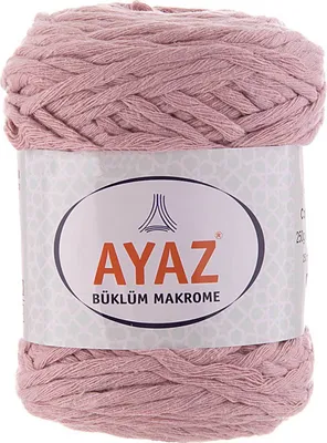 250g Strickgarn Büklüm Makrome Baumwollgarn altrosa