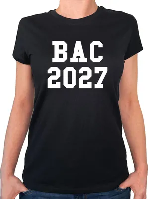 Produktbild von Huuraa Damen T-Shirt BAC 2027 Abschluss Frankreich M Black Bio Baumwolle Fairtrade Damenshirt Geschenkidee
