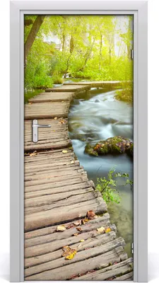 Produktbild von Tulup Türaufkleber 85x205 cm Dekorative Aufkleber Selbstklebend Wasserdichte Tapete Abnehmbar Schlafzimmer Wohnzimmer Wohnkultur - Weg im Wald
