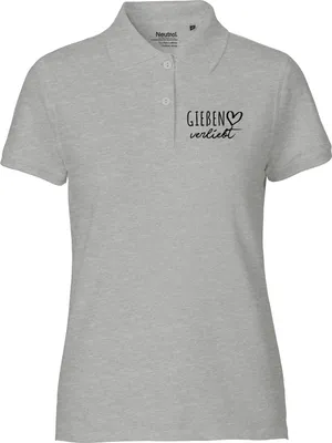 Produktbild von Huuraa Damen Polo Shirt Gießen verliebt L Sport Grey Bio Baumwolle Fairtrade Poloshirt Geschenkidee