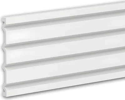 Zdjęcie produktu dla Profhome 659806 Panel ścienny 3D Okładzina ścienna Panel akustyczny Listwa dekoracyjna Sztukateria 2 m