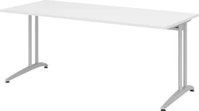 Produktbild von bümö Schreibtisch Serie-B - Nachbildung: Weiß, Größe:  180 x 80 cm