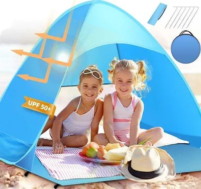 Produktbild von Baby-Sonnenhut - Reise-Kinderschatten - UV-Schutz - Pop-up-Kinderschatten - Reise-Kinderspielplatz - Baby-Schutz - Strandtag mit Kindern - Draagbare Schatten - Baby-Sonnenhut mit UV-Schutz