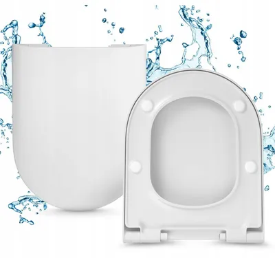 Produktbild von WC Sitz - Toilettensitz - für Cersanit Iryda - Weiß - 43,5x36,5 Cm - Antibakteriell - - Duroplast - Absenkbarer Sitz - Toilettendeckel