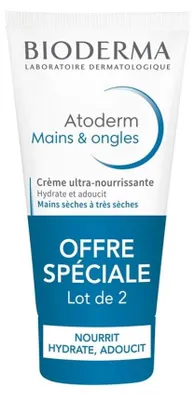 Produktbild von Bioderma Atoderm Nährcreme Mains & Ongles Ultra Repair Cream 2 x 50 ml