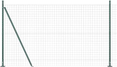 Immagine prodotto di vidaXL Recinzione con paletti verde 1,5 x 10 m in acciaio