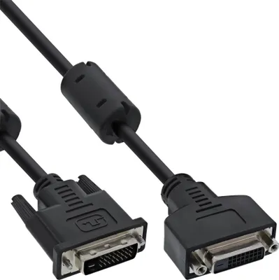 Obrázek produktu pro InLine DVI-D M-F 3m, 3 m, DVI-D, DVI-D, Černá, Samec/samice, 226 g