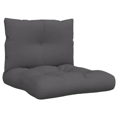 Image de vidaXL Coussin pour palette 2 pcs. tissu anthracite