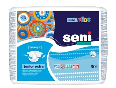 Zdjęcie produktu dla Pieluchomajtki Seni Kids Junior Extra, 15-30kg, 30 sztuk