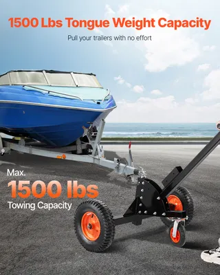 Produktbild von Anhängerwagen 2-in-1 Rangierhilfe, Anhänger-Mover, Kohlenstoffstahl | 680,4 kg Stützlast | 56–66 cm höhenverstellbar | 50,8 mm Kugel