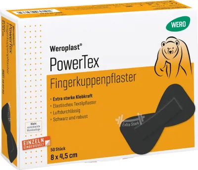 Produktbild von Weroplast PowerTex Fingerkuppenpflaster, 50 Stk/Pkg