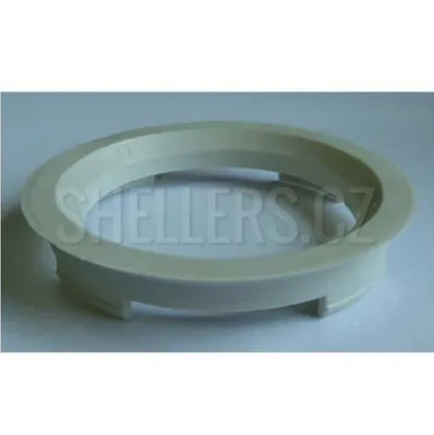Obrázek produktu pro Vymezovací kroužek kol 70,4 / 56,6 (ZE), plast, bílá, přesah kužele 5mm