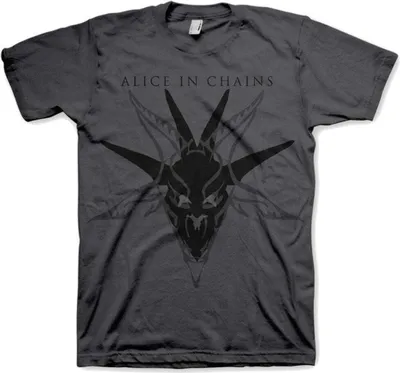 Image de Alice In Chains T-shirt noir avec crâne gris anthracite S