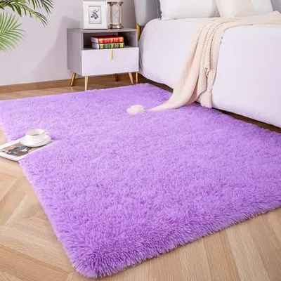 Productafbeelding van Zacht Fluffy Tapijt - Shaggy in Paars - 120 x 180 cm