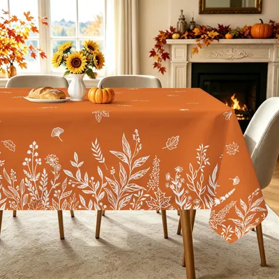 Productafbeelding van Afwasbaar Herfst Tafelkleed met Wilde Bloemen