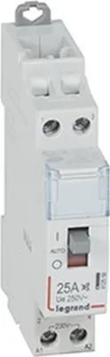 Obrázek produktu pro Legrand instalační stykač, 230 V, 25 A, 2S, s ručním spínačem, bez brumu, 1 ks.