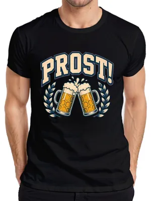 Imagen del producto de PROST! Jarra de cerveza, , fiesta popular, fiesta, divertido, pantalones de cuero para hombre, camiseta, , talla S