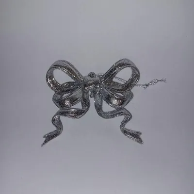 Obrázok produktu pre DECOLED Mašľa, 9 x 8 cm, strieborná