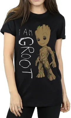 Obrázek produktu pro Strážci Galaxie - dámské tričko "I Am Groot" BI595 (XL) (černá)