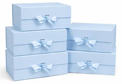 Magnetische Geschenkbox babyblau 5 Stück 20×18,2×8 cm