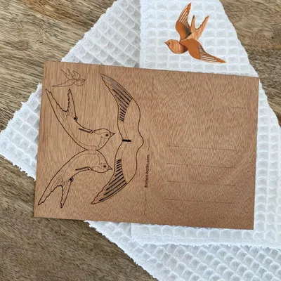 Image de Carte en bois oiseau