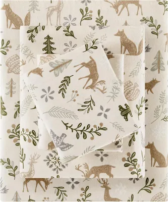 Imagen del producto de Sleep Philosophy True North: Sábanas de franela 100% algodón de tamaño completo, juego de sábanas de franela acogedor, cepilladas para una suavidad adicional
