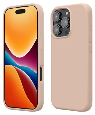 Produktbild von kwmobile Handyhülle für iPhone 16 Pro Max Hülle, für iPhone 16 Pro Max Case - Hülle Silikon - kabelloses Laden - Coconut Swirl