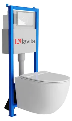 Produktbild von LAVITA WC-Set SINTO LAV 101 LAV 200.4.1 spülrandlos Weiß