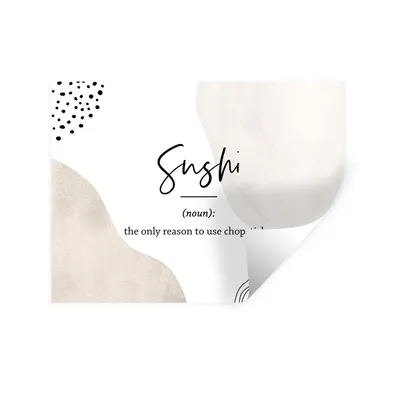 Produktbild von MuchoWow® Wandtattoo Wandsticker Wandaufkleber Sprichwörter - Sushi - Wörterbuch - Zitate - Sushi-Definition 120x90 cm Selbstklebend und Repositionierbar - Aufkleber