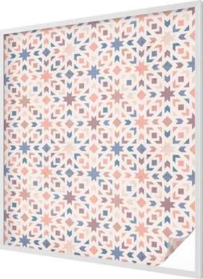 Obrázok produktu pre Vitrážová fólia na okno - 116x100 cm - vitrážový vzor - nepriehľadná dekoratívna fólia na ochranu súkromia - samolepiaca, UV ochrana - farebné vzory