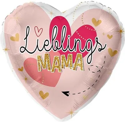 Produktbild von Herz Folienballon Lieblingsmama 46cm