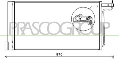 Produktbild von PRASCO FD428C001 Kondensator Klimaanlage Klimakondensator für FORD FOCUS III Turnier +Trockner
